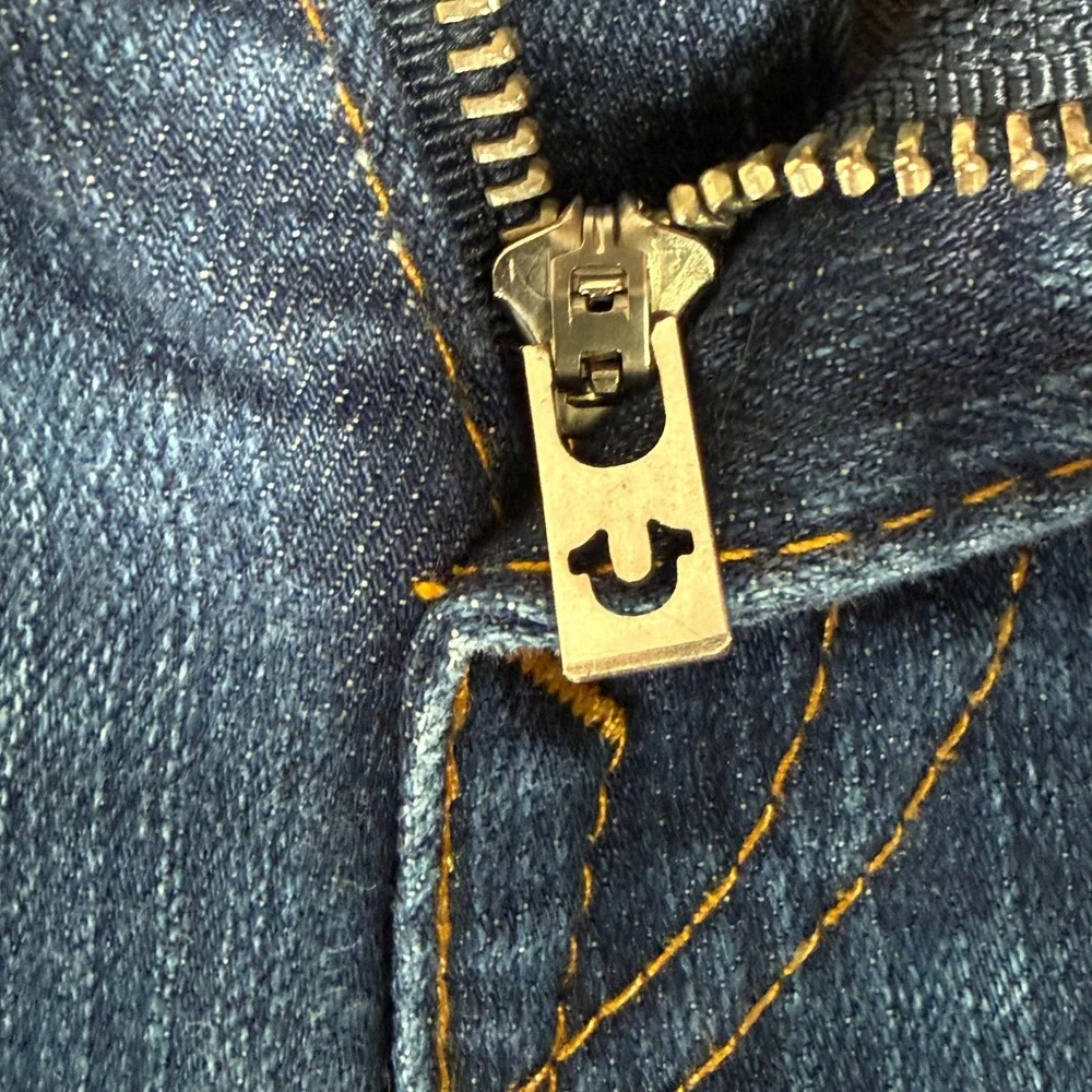 True Religion Becky Bootcut Jeans Blue Low Rise W26 L33 Made in USA WQ1564E67 - Picture 9 of 16